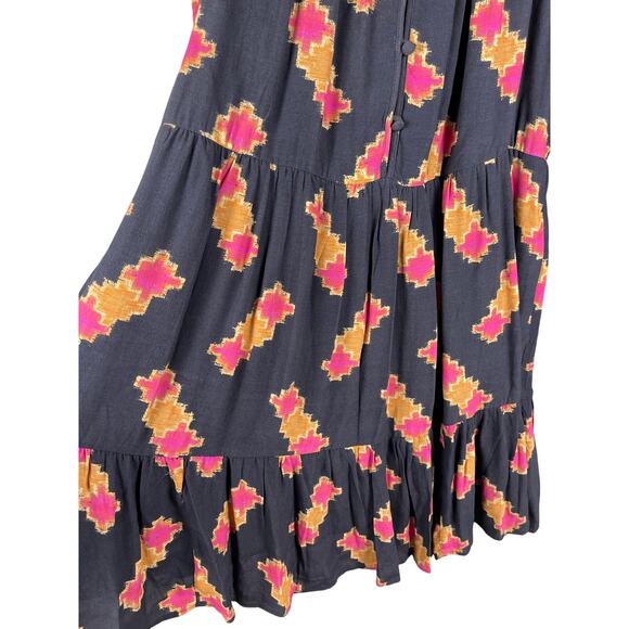 Anthropologie Candy Crush Puffed Long Sleeve Tiered Mini Dress Size‎ Medium - Picture 15 of 16